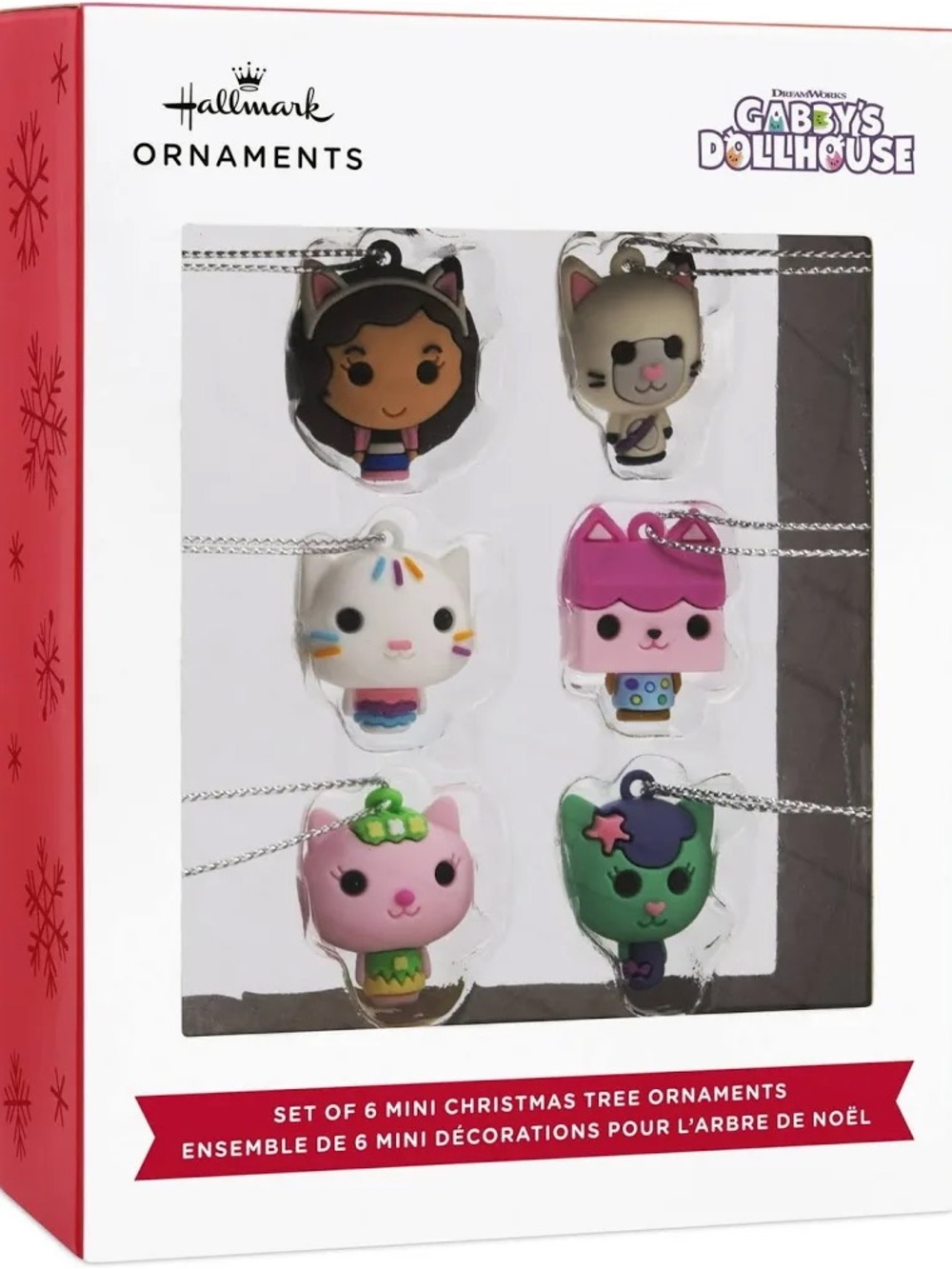 New-Hallmark: Gabby’s Dollhouse Set of 6 Mini Ornaments